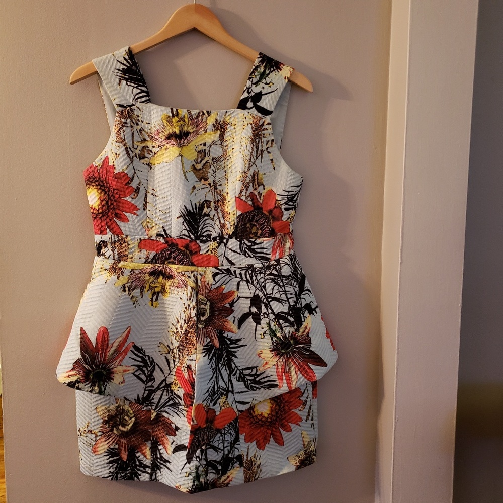 Floral Peplum Dress